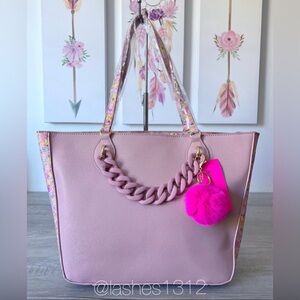 BETSEY JOHNSON Bag Lena Large Tote Bag - Pink Floral XOLENA